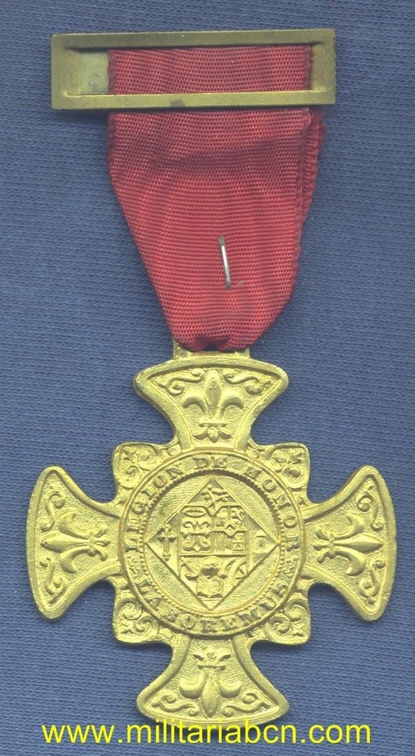 España. Medalla escolar. Concedida en escuelas de primaria y secundaria. Época Alfonso XIII.