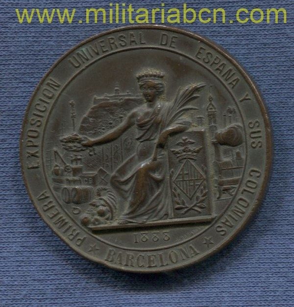 Militaria Barcelona España. Medalla de la Exposición Universal de Barcelona de 1888. 