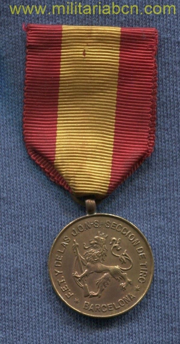 España. Medalla de Tiro de Falange FET de las JONS de Barcelona.