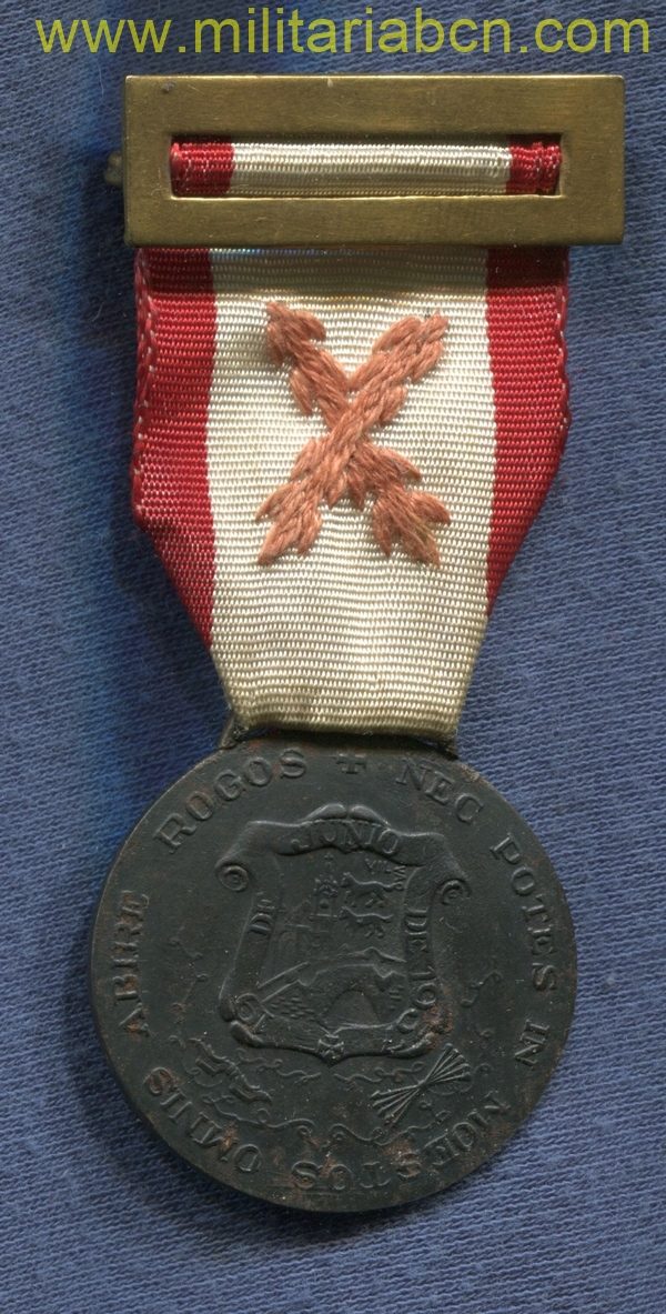 España. Medalla del Señorío de Vizcaya. Medalla de la Guerra Civil. Versión en hierro.