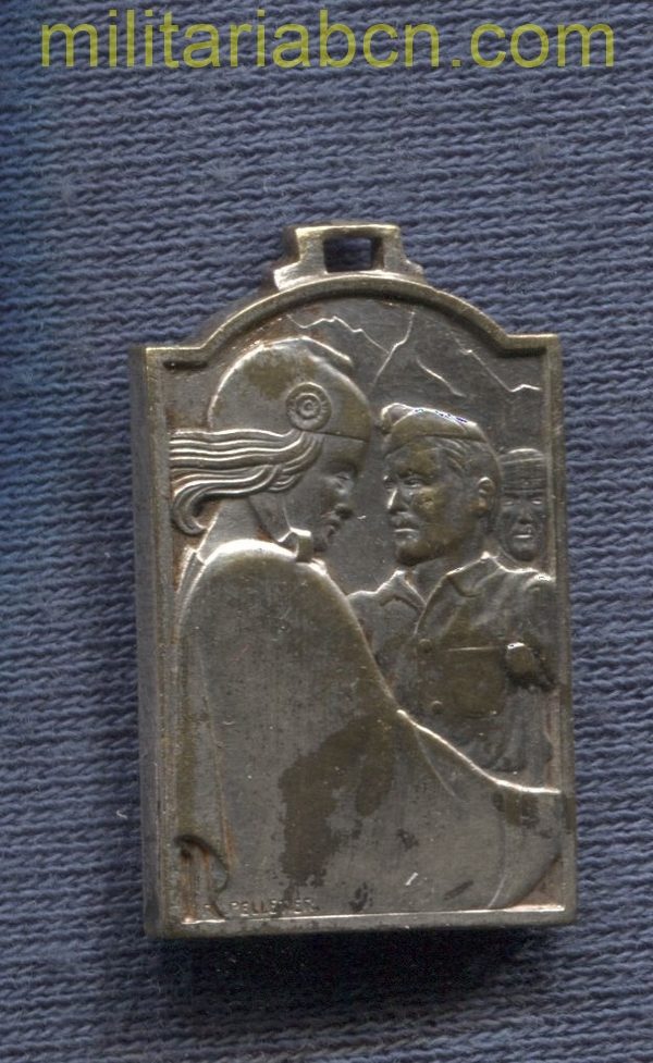 España. Medalla de Ayuda a la España republicana. Aide al Espagne Républicaine. CIAE. 1938. Guerra Civil, Comité Internacional de Ayuda a España.