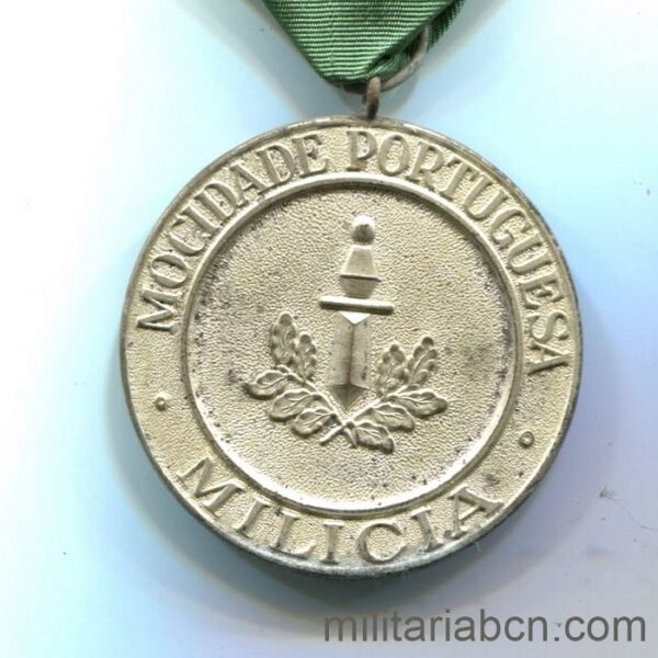 Portugal. Medalla de la Milicia de las Mocedades Portuguesas. Versión plata.