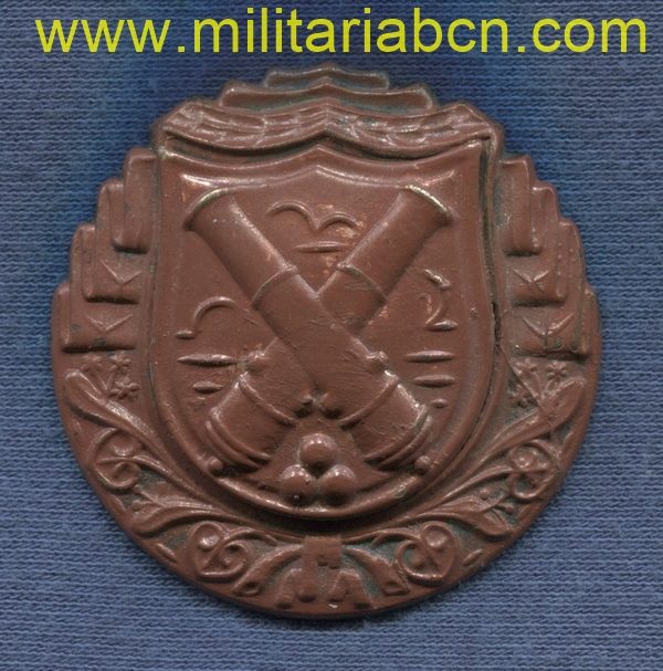 Militaria Barcelona Czechoslovak Republic. Artillery Shooter Proficiency badge. 2nd Class. 1918-1938.