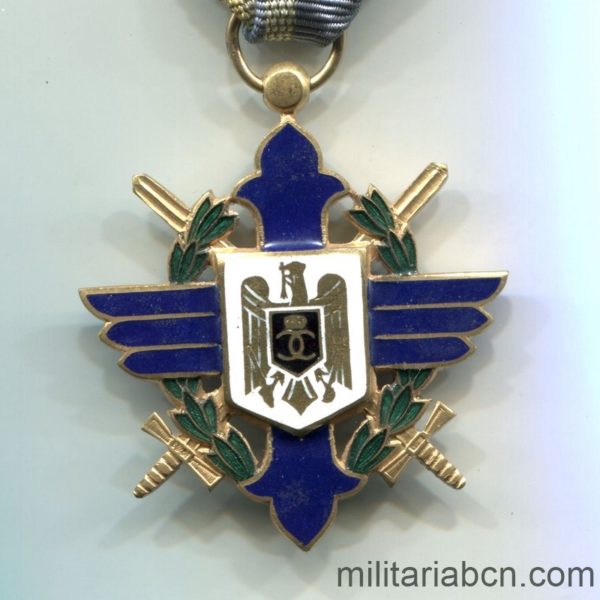 Militaria Barcelona Romania. Order of Aviation Merit. Knight’s Cross with Swords. Virtutea Aeronautica. 2nd World War.