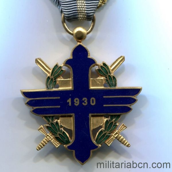 Militaria Barcelona Romania. Order of Aviation Merit. Knight’s Cross with Swords. Virtutea Aeronautica. 2nd World War. Reverse