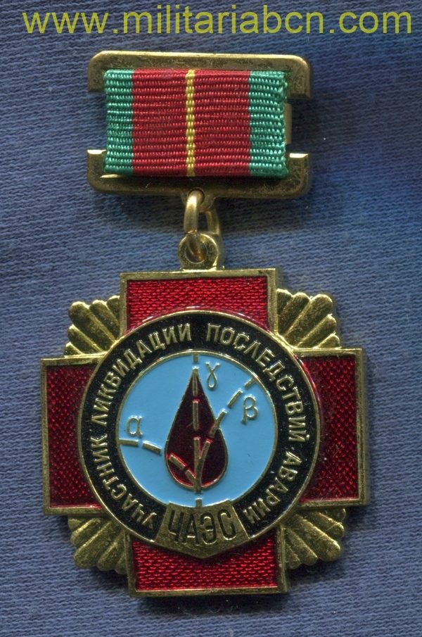chernobyl medal ussr soviet union militaria barcelona