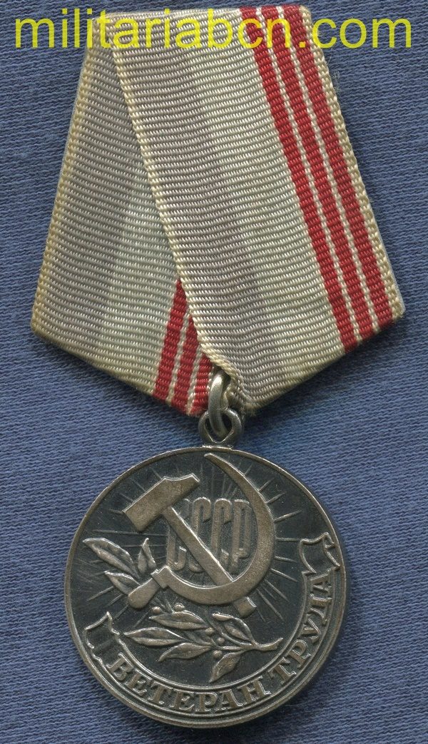 urss union sovietica medalla veterano trabajo
