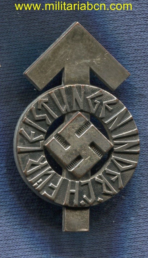 Germany III Reich. Hitler Youth Proficiency badge. Silver grade. RZM M1/34. HJ-Leistungsabzeichen. III Reich medal. 