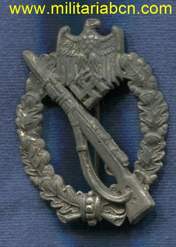 Germany III Reich. Infantry Assault Badge. Silver version. German award second world war. 
