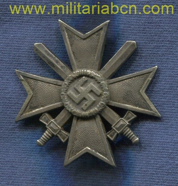Germany III Reich. War Merit Cross. 1st Class. With swords. Buntmetall. Marked 43. KVK kriegsverdienstkreuz 1. klasse mit schwertern. German award second world war. 