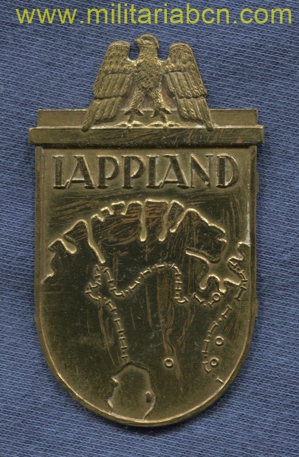 Militaria Barcelona Germany III Reich. Lappland badge. Model 1957. Manufacture by veterans. German award second world war. 