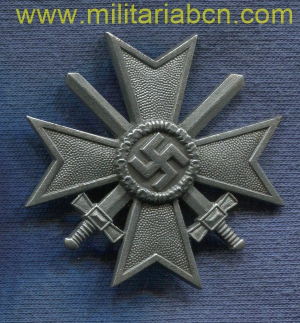 Germany III Reich. War Merit Cross. KVK. 1st Class. With swords. Marked 4. German award second world war. 