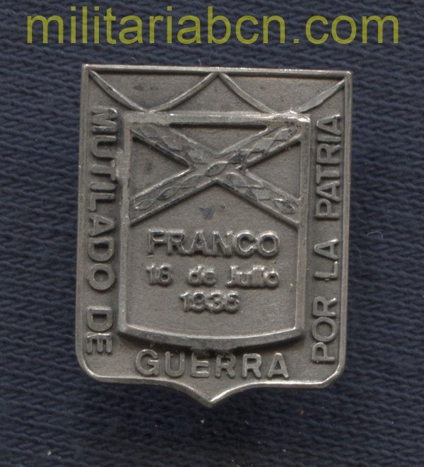 Espanya. Miniatura de la Medalla de Mutilat de la Guerra Civil.