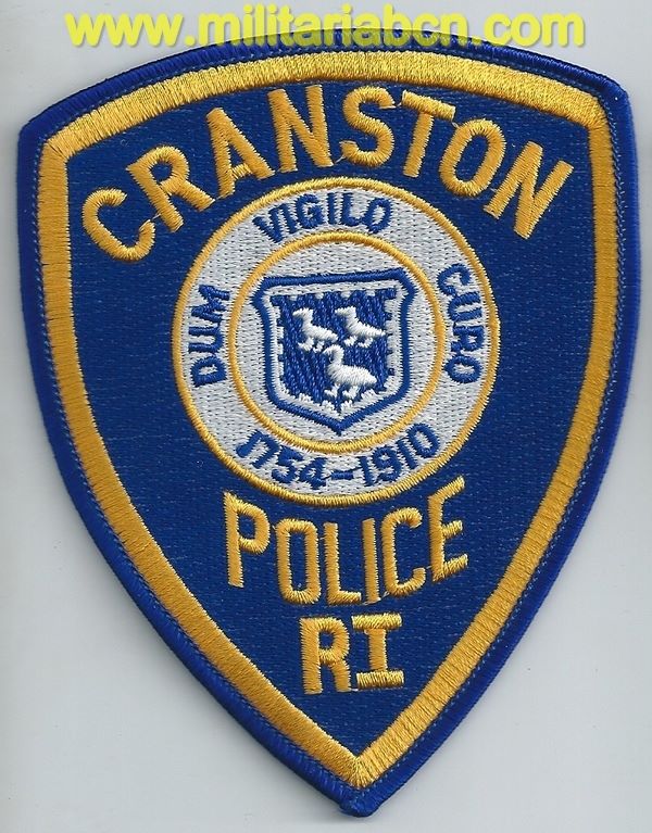 Insignia de tela de Policía de los Estados Unidos. Cranston Police RI