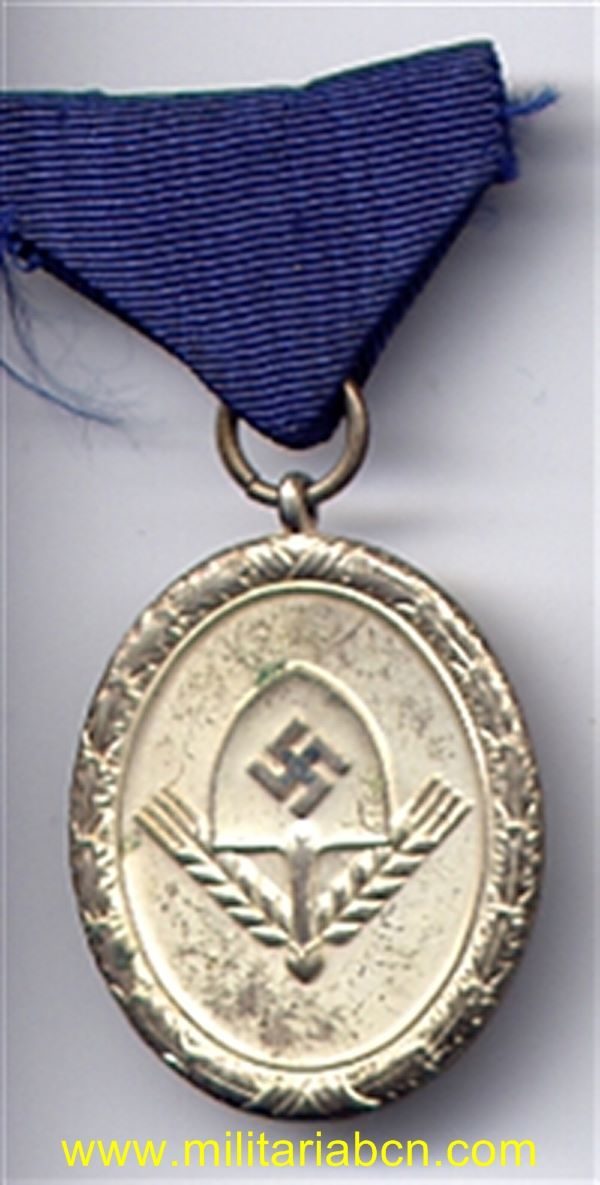 Germany III Reich. Medal for Service in the RAD. 12 Years. 3RS cLASS. For men. RAD Dienstauszeichnung für Männer 3. Stufe für 12 Jahre in Silber