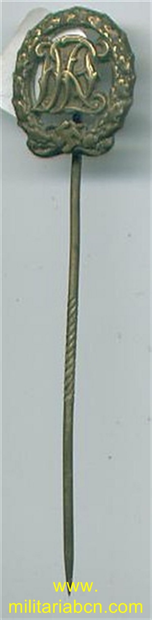 Germany III Reich. Military Sports Badge Title DRL. Bronze. Miniature. Deutsches Reichsabzeichen für Leibesübungen. Militaria Barcelona