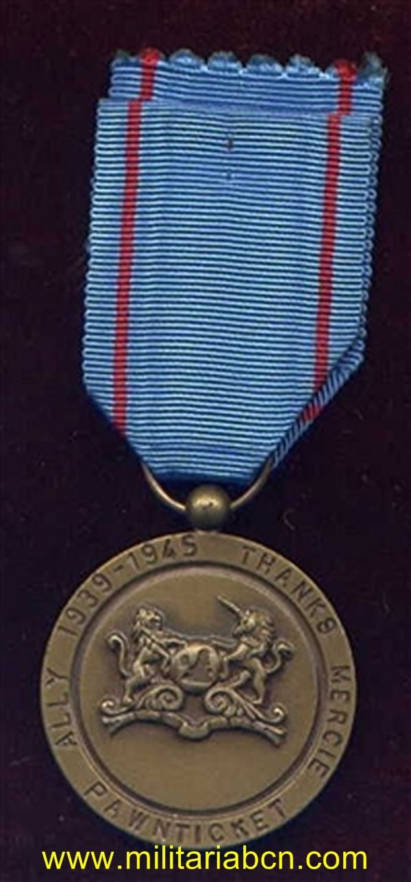 Militaria Barcelona Belgium medal second world war