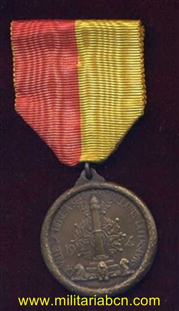 Militaria Barcelona Liege medal First World War