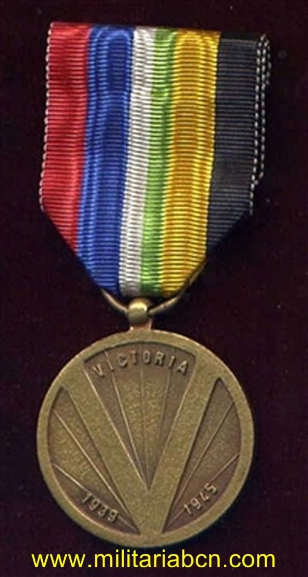 Militaria Barcelona Belgium victory medal second world war
