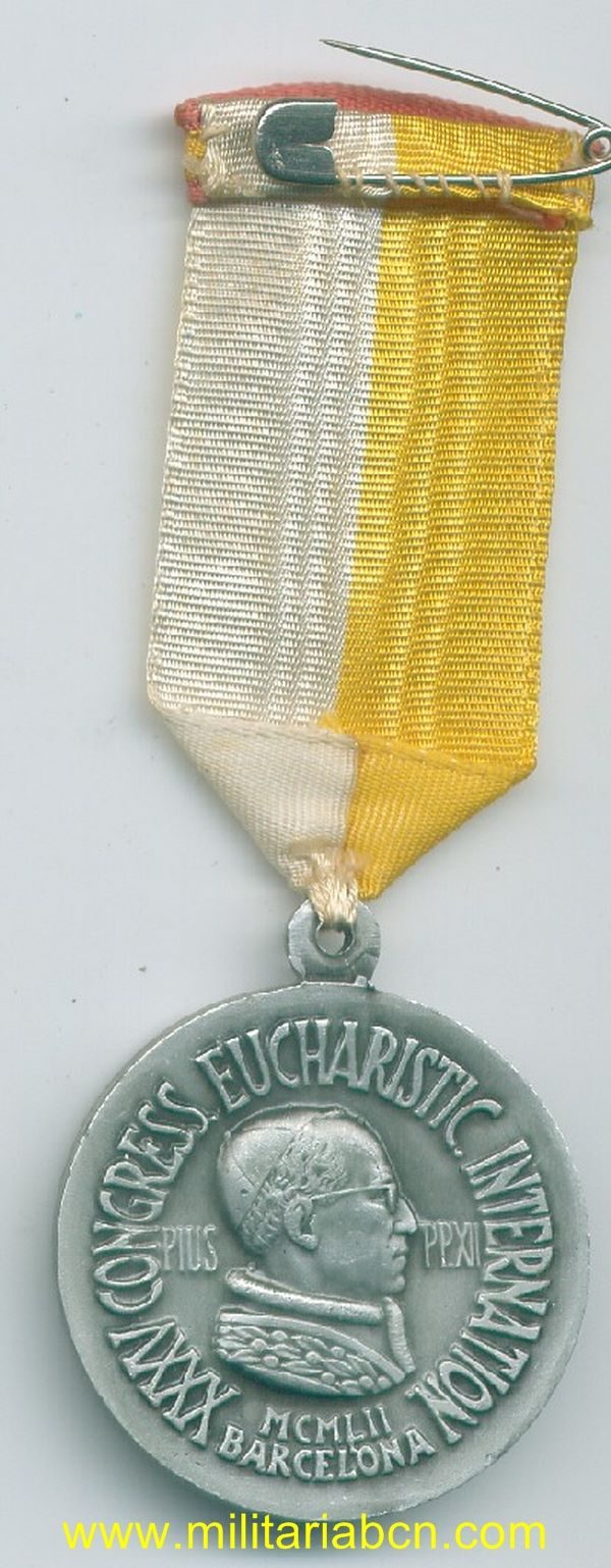 España. Medalla del Congreso Eucarístico Internacional de Barcelona. 1952.