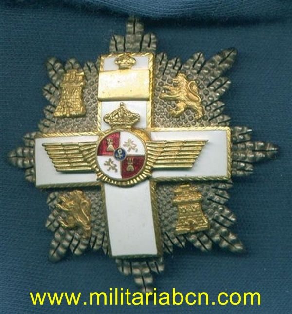 Orden al Mérito Aeronáutico. Placa, Cruz de Primera Clase. Distintivo blanco