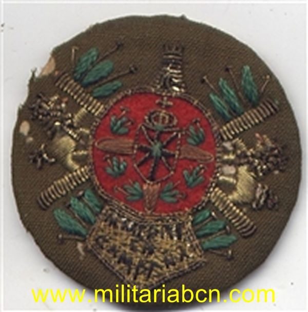 Militaria Barcelona España. Guerra Civil. Medalla Militar Colectiva bordada Cuerpo de Ejército de Navarra.