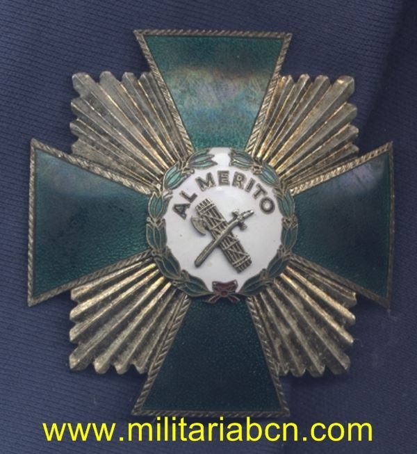 España. Orden del Mérito de la Guardia Civil. Placa. Distintivo blanco.