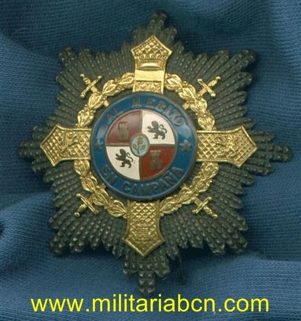 Militaria Barcelona España. Placa de Cruz de Guerra. Mérito en Campaña. Concedida a los Combatientes de la División Azul. Creada por Decreto 192/1937, de 26 de enero