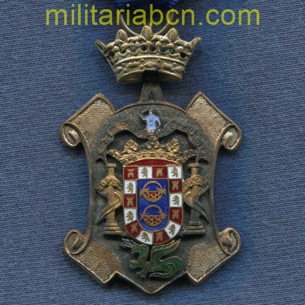 Militaria Barcelona Medalla Al Mérito de la Ciudad de Melilla a los Combatientes de la Guerra Civil.
