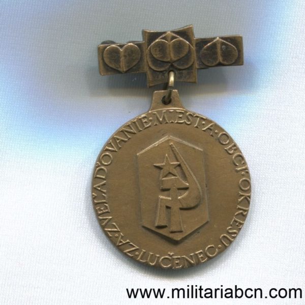 Czechoslovakia. Medal for the management of the Okresu Lucenec Region militariabcn.com