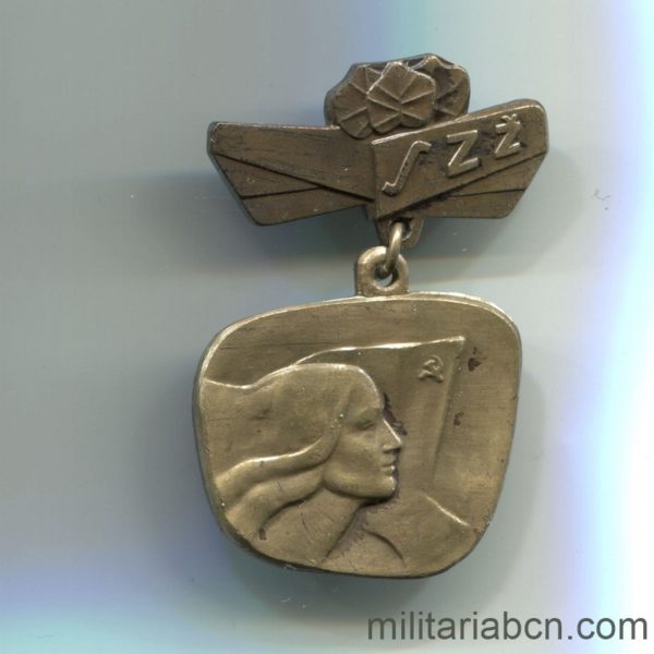 Militaria Barcelona Socialist Republic of Czechoslovakia. Medal of the SZZ Slovak Association of Socialist Women. Bronze version.