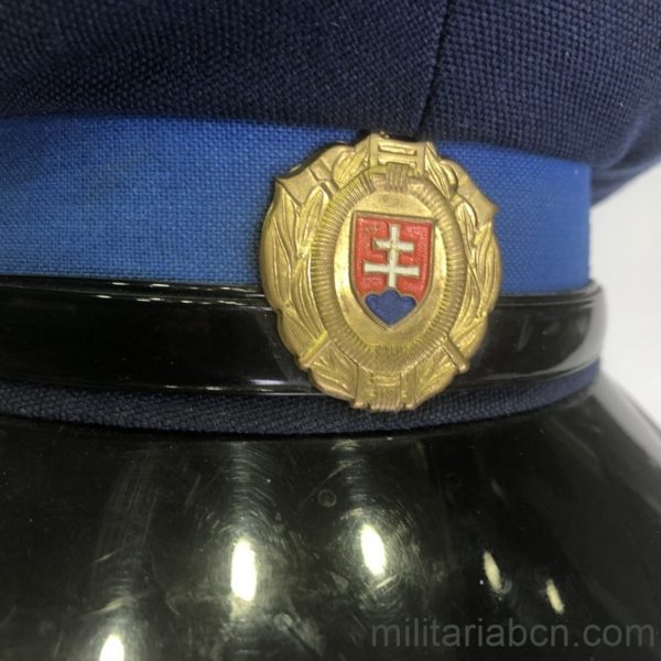 Militaria Barcelona Slovakia. Firemen visor cap. Size 55 Detail