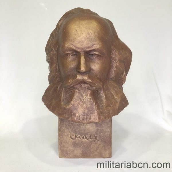 Militaria Barcelona - Bust of Karl Marx - URSS Union Sovietica - Figura de plexiglas frontal