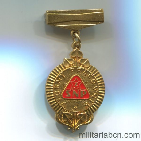 Socialist Republic of Czechoslovakia. SNP Exemplary Worker Medal