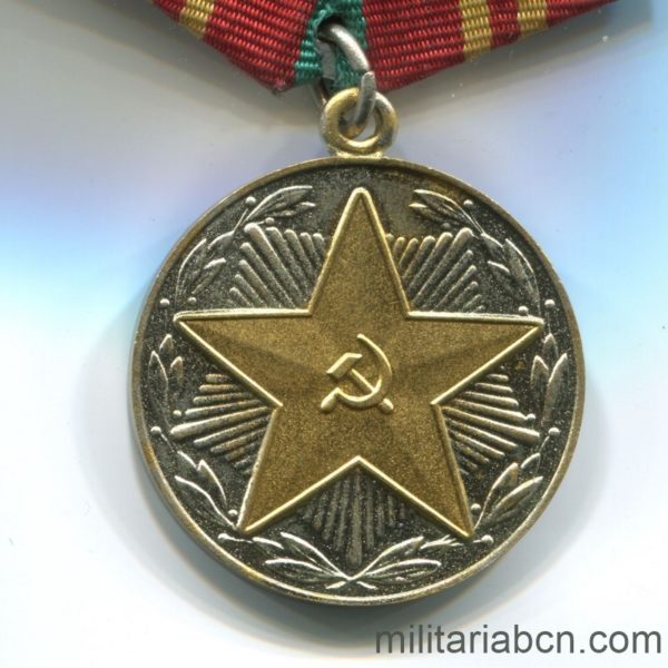 Militaria Barcelona USSR Soviet Union Irreproachable Service medal fire department 15 years