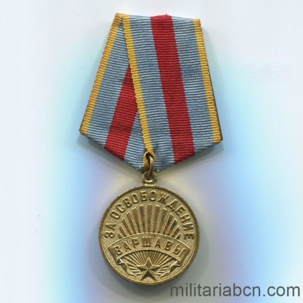 Militaria Barcelona USSR Soviet Medal Medal for the Liberation of Warsaw