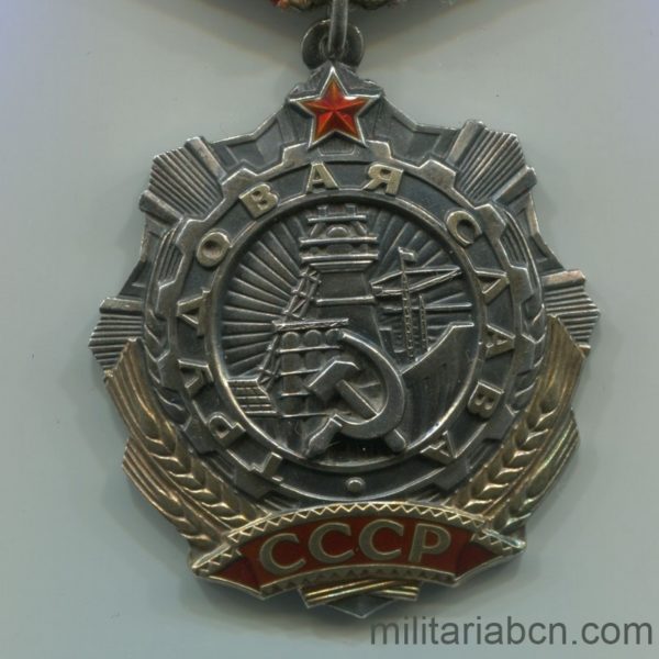 USSR Soviet Union Order of Labor Glory 3rd class detail