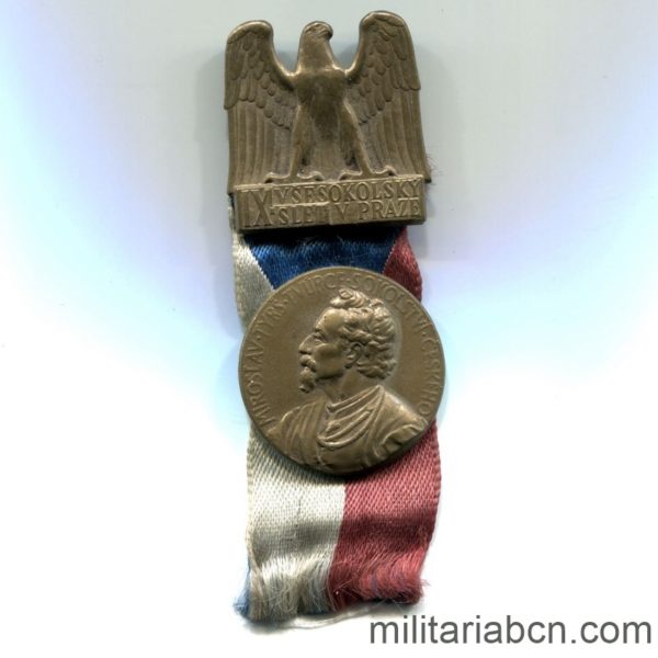 Militaria Barcelon Czechoslovak Republic 1918-1938 Sokol badge