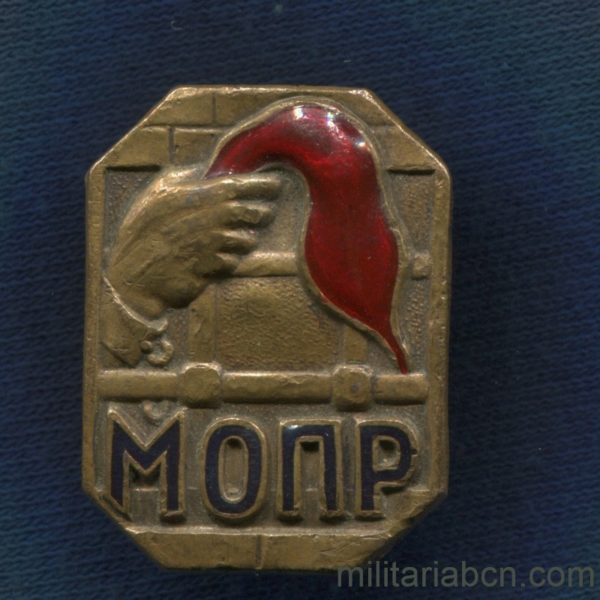 Militaria Barcelona USSR Soviet Union. Badge of the MOPR (International Organization for the Help of Revolutionaries) or International Red Air 1932