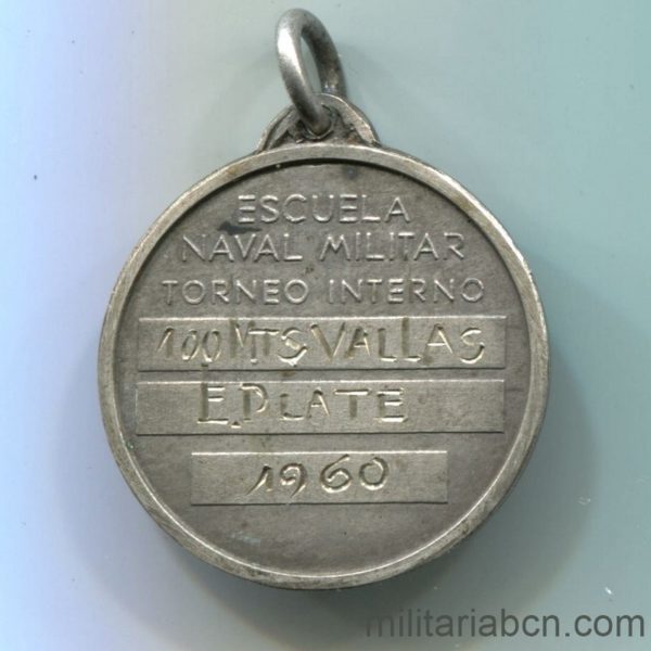 Militaria Barcelona Armada Argentina. Medalla deportiva 1960.  3 reverso