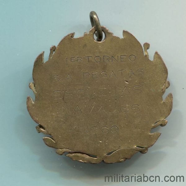 Militaria Barcelona Armada Chilena. Medalla deportiva 1960. reverso