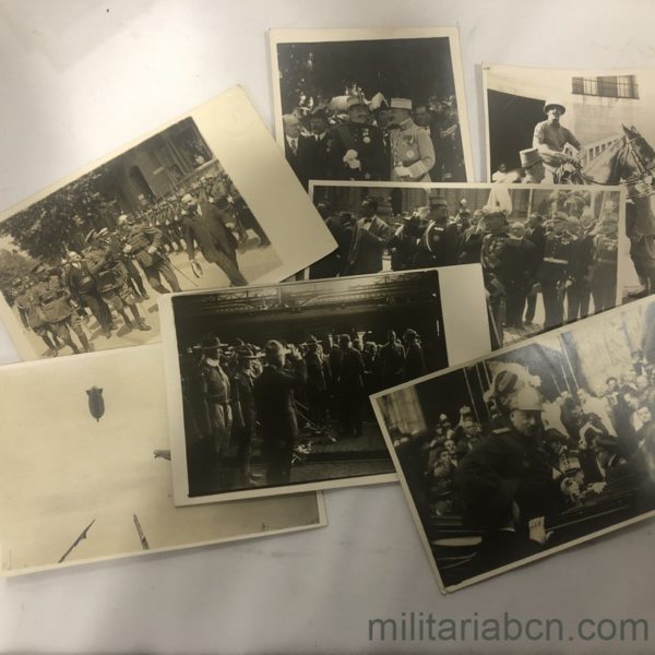 Militaria Barcelona Conjunto de 776 fotografías originales de Alfonso XIII en sus visitas a Barcelona de 1922, 1924 y 1929. Con imágenes de Alfonso XIII, Victòria Eugènia de Battenberg, el general Primo de Rivera, Vittorio Emanuele III y numerosas personalidades de la época. 8