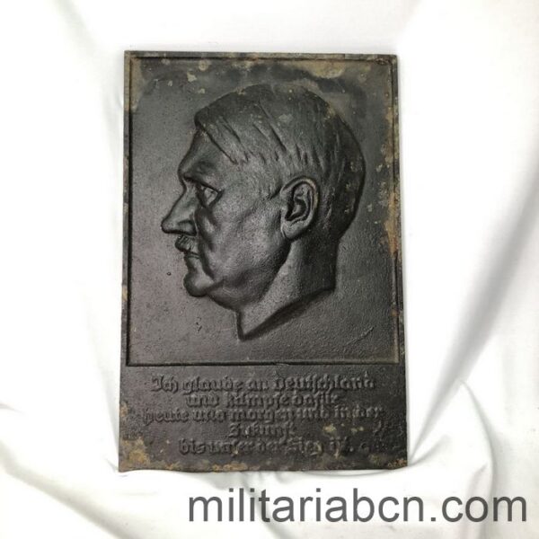 Germany III Reich. Hitler plate in iron