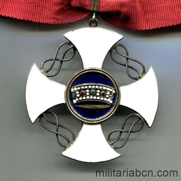 Italia. Orden de la Corona de Italia. Cruz de Comendador. Época Vittorio Emanuele III