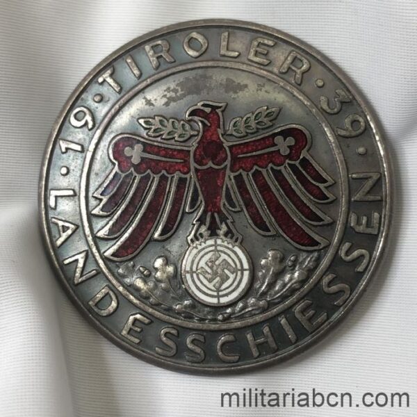 Germany III Reich. Shooter badge. Landeschiessen. Tiroler. Silver version.