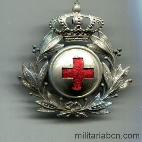 España. Insignia de gorra de la Cruz Roja.  Época Alfonso XIII.
