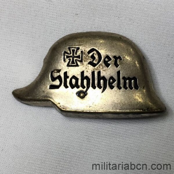 Germany III Reich. Stahlhelm league lapel badge. Bund der Frontsoldaten. 1918-1934. With manufacturer marking Hoffstätter Bonn