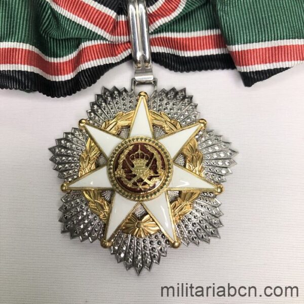Jordan. Al-Hussein Order of Military Merit. Second Class or Grand Officer. Wisam al-Istahaqaq al-Askari al-Husayniya Arthus Bertrand Paris. Neck badge