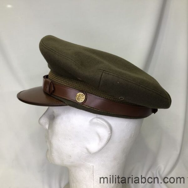 U.S. Army Officer's visor cap. Second World War. WW2. Complete, size 7 1/8. left