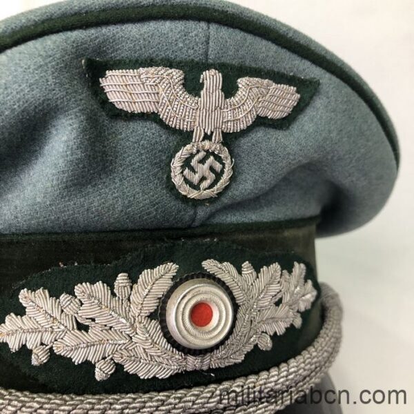 Alemania III Reich. Gorra de plato de Oficial de la Landfordtmeister de la Heer. Guardias Forestales de la Heer.